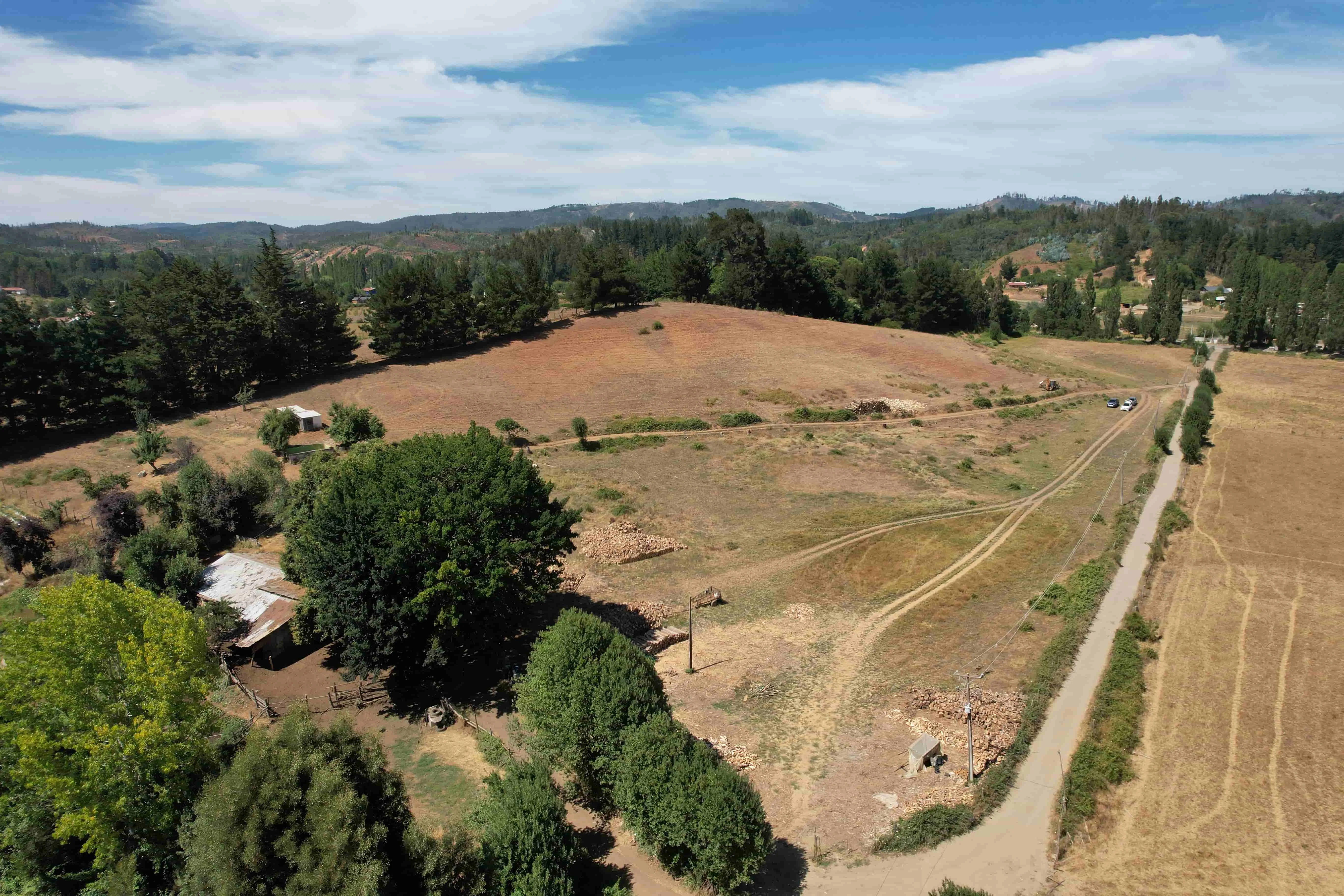 Vista del terreno atravesado por la servidumbre principal