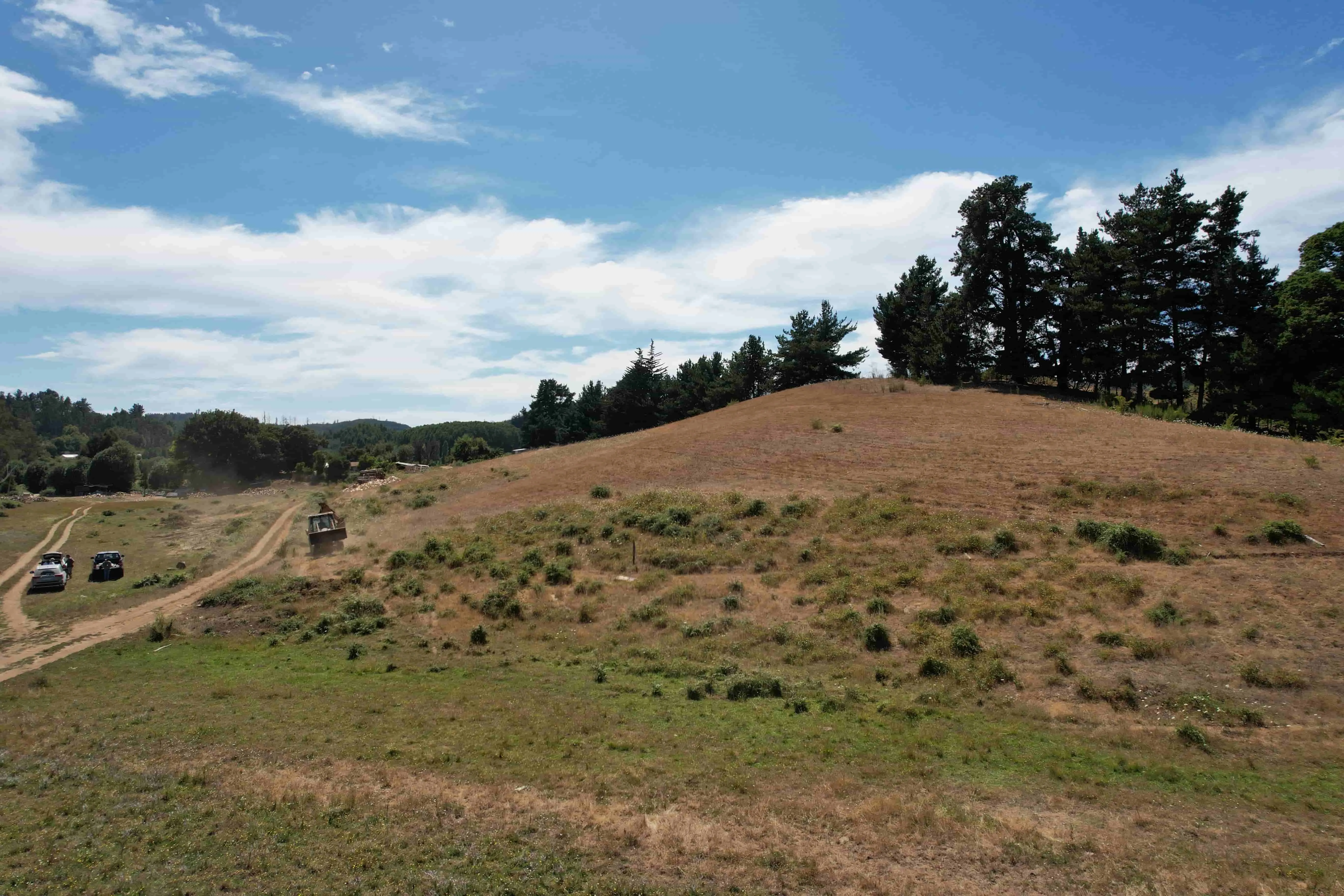 Vista hacia los lotes mas elevados